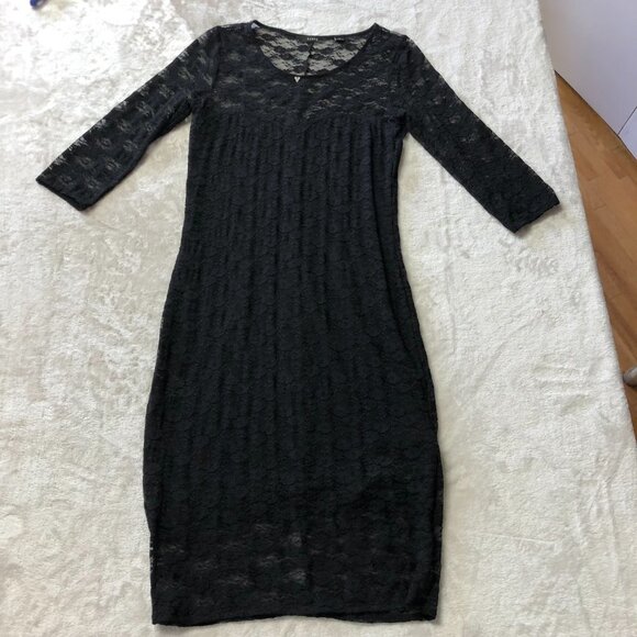 Guess Lace Little Black Party Cocktail Dress Size Small - Picture 3 of 13